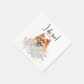 Spitz Dog Wedding Cocktail Napkins Serviette (Ecke)