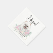 Spitz Dog Wedding Cocktail Napkins Serviette (Ecke)