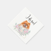 Spitz Dog Wedding Cocktail Napkins Serviette (Ecke)