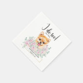 Spitz Dog Wedding Cocktail Napkins Serviette (Ecke)