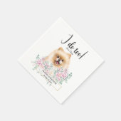 Spitz Dog Wedding Cocktail Napkins Serviette (Ecke)