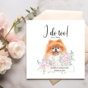 Spitz Dog Wedding Cocktail Napkins Serviette