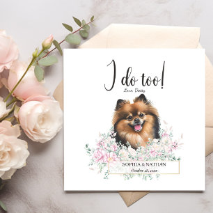 Spitz Dog Wedding Cocktail Napkins Serviette