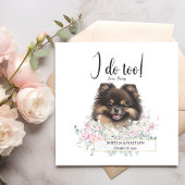 Spitz Dog Wedding Cocktail Napkins Serviette