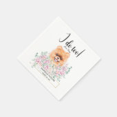 Spitz Dog Wedding Cocktail Napkins Serviette (Ecke)