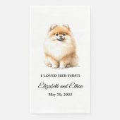 Spitz Dog Wedding Serviette (Vorderseite)