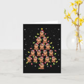Spitz Dog Weihnachtsbaum Lichter Ugly Sw Karte (Gelbe Blume)