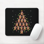 Spitz Dog Weihnachtsbaum Lichter Ugly Sw Mousepad (Mit Mouse)