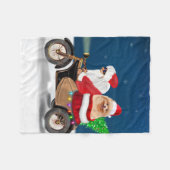 Spitz Dog Weihnachtsmann Fleecedecke (Vorderseite (Horizontal))