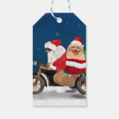 Spitz Dog Weihnachtsmann Geschenkanhänger (Rückseite)