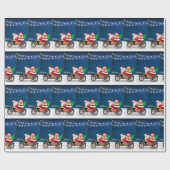 Spitz Dog Weihnachtsmann Geschenkpapier (Flach)