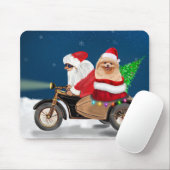 Spitz Dog Weihnachtsmann Mousepad (Mit Mouse)