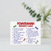 Spitz-Eigenschaftengesetze 2 Postkarte (Stehend Vorderseite)