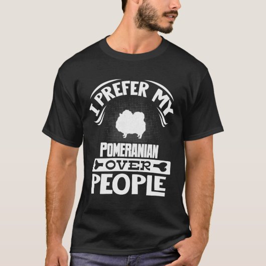 Spitz Eigentümer ich bevorzuge meinen Spitz über d T-Shirt (Vorderseite)