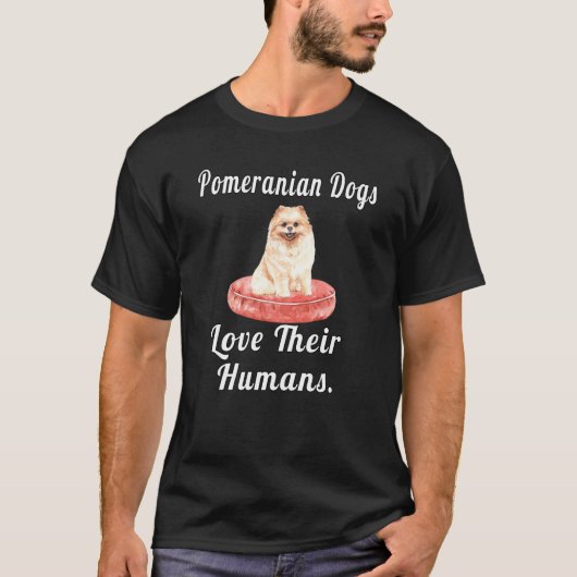 Spitz Eigentümer Spitz Hunde Liebe ihre Menschen T-Shirt (Vorderseite)
