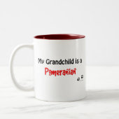 Spitz-Enkelkind Zweifarbige Tasse (Links)