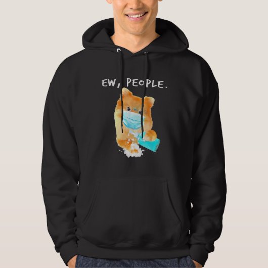 Spitz Ew Menschen tragen eine Gesichtsmaske Hoodie (Vorderseite)