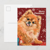 Spitz Feiertagspostkarte (Vorne/Hinten)