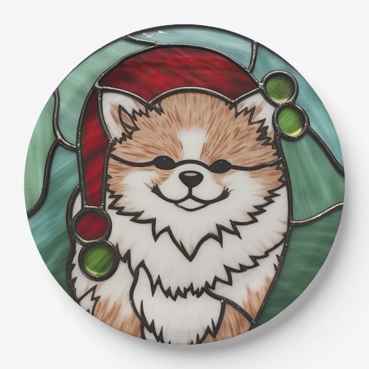 Spitz Festgläser Weihnachten Pappteller (Vorderseite)