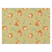Spitz Floral Dog Muster Tablette Tischdecke (Vorderseite (Horizontal))