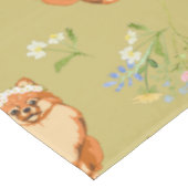 Spitz Floral Dog Muster Tablette Tischdecke (Schrägansicht)