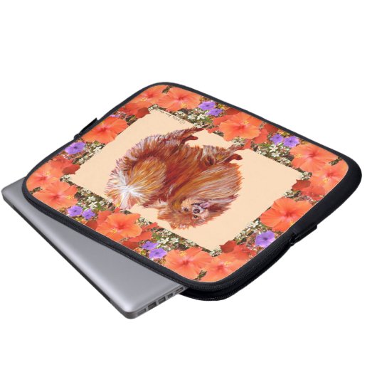 Spitz Floral Laptopschutzhülle (Vorne Knopf)