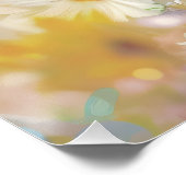 Spitz Frühlings-Wildblumen Dekoupage Poster (Ecke)