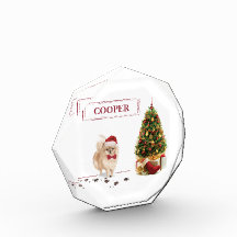 Spitz Funny Christmas Dog mit Baum