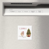 Spitz Funny Christmas Dog mit Baum Magnet (In Situ (Geschirrspüler))