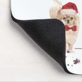 Spitz Funny Christmas Dog mit Baum Mousepad (Ecke)