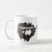 Spitz für benutzerdefinierte Meldungen Dog-Vater Kaffeetasse (Links)