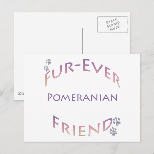 Spitz Furever Postkarte (Vorne/Hinten)