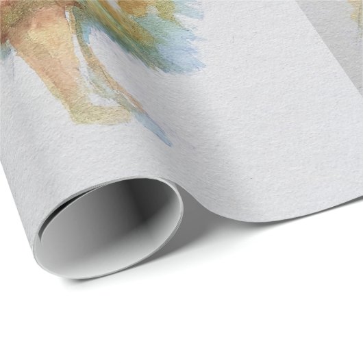 Spitz German Spitz Dog Watercolor Wrapping Geschenkpapier (Rolleneckpunkt)