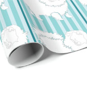 Spitz Geschenkpapier Aqua Türkis (Rolleneckpunkt)