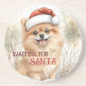 Spitz Gewartet Weihnachten Getränkeuntersetzer (Vorne)