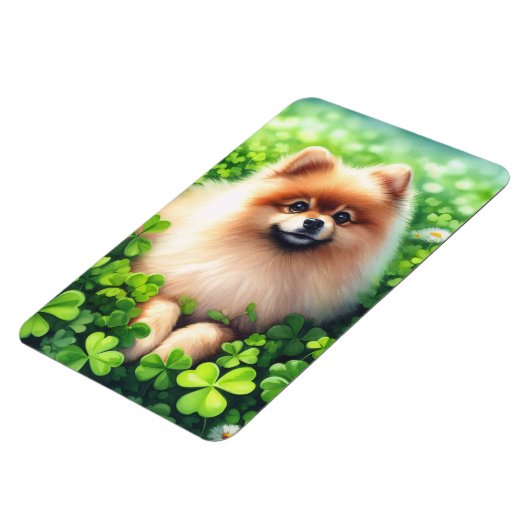 Spitz Grüne Kleeblätter flexibel Magnet (Linke Seite)