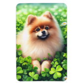 Spitz Grüne Kleeblätter flexibel Magnet (Vertikal)