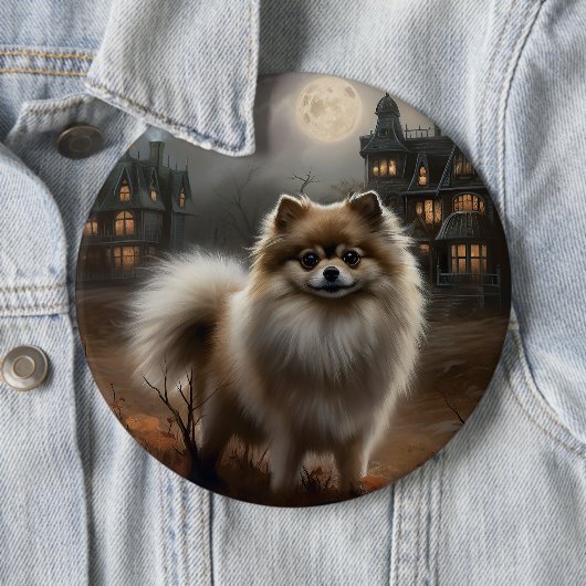 Spitz Halloween Beängstigend Button (Beispiel)