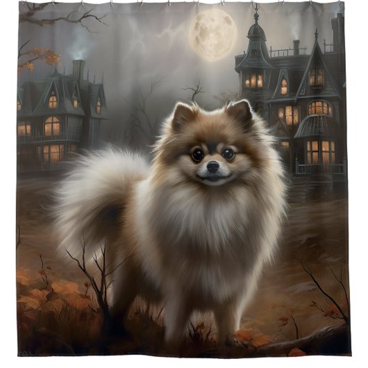 Spitz Halloween Beängstigend Duschvorhang (Vorderseite)