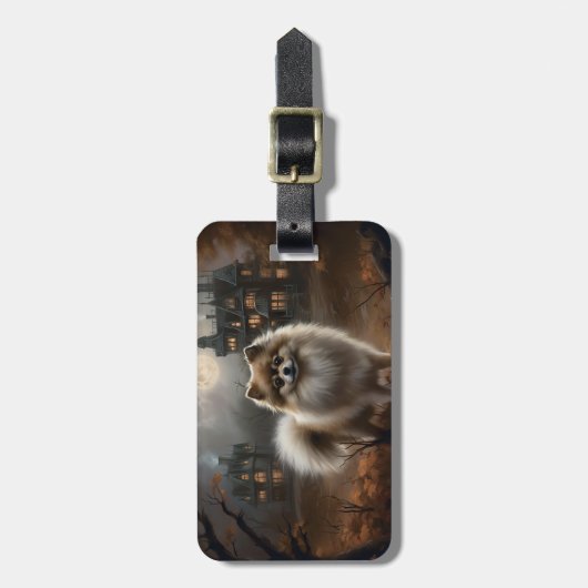 Spitz Halloween Beängstigend Gepäckanhänger (Vorderseite vertikal)