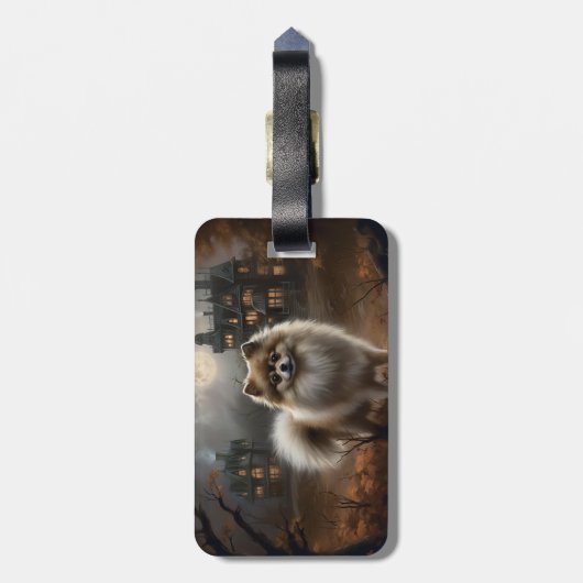 Spitz Halloween Beängstigend Gepäckanhänger (Rückseite vertikal)