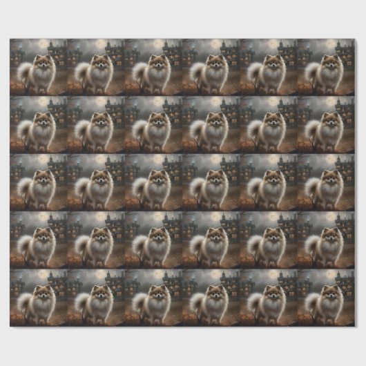 Spitz Halloween Beängstigend Geschenkpapier (Flach)