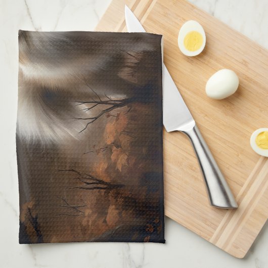 Spitz Halloween Beängstigend Geschirrtuch (Viertel Falte)