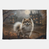 Spitz Halloween Beängstigend Geschirrtuch (Horizontal)