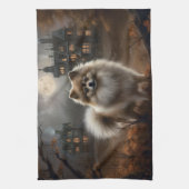 Spitz Halloween Beängstigend Geschirrtuch (Vertikal)