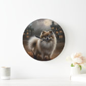 Spitz Halloween Beängstigend Große Wanduhr (Zuhause)