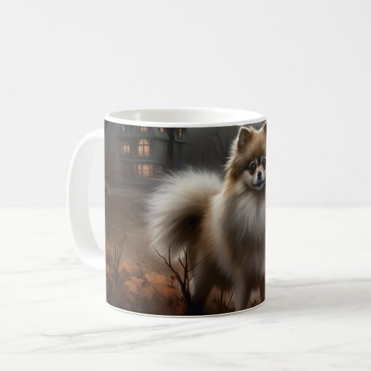 Spitz Halloween Beängstigend Kaffeetasse (Vorderseite Links)