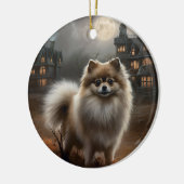 Spitz Halloween Beängstigend Keramik Ornament (Links)