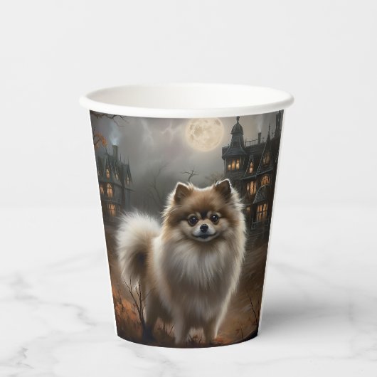 Spitz Halloween Beängstigend Pappbecher (Vorderseite)