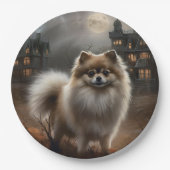 Spitz Halloween Beängstigend Pappteller (Vorderseite)